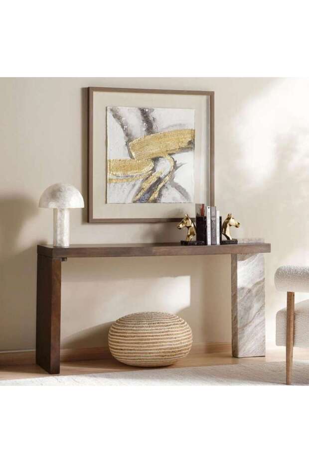 MASA CONSOLE TABLE MARBLE - BEIGE & BROWN