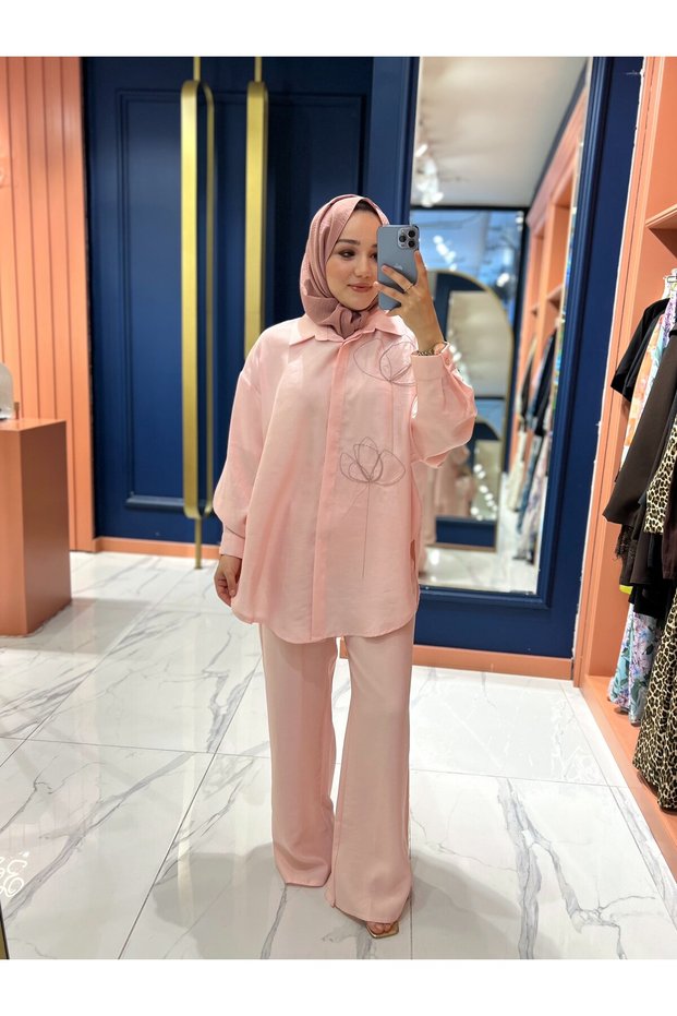 Floral Detailed Suit Powder