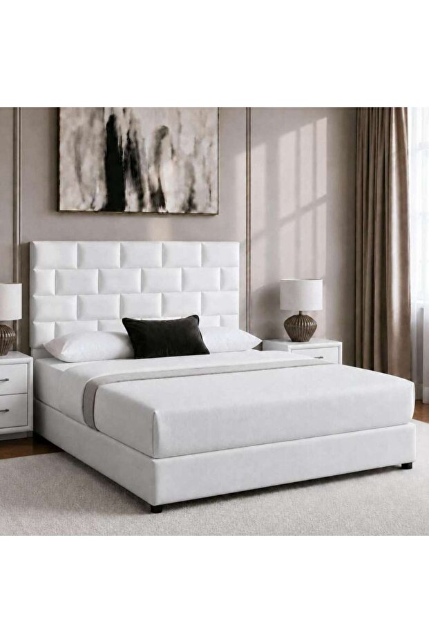 AETHER QUEEN BED 160X200 CM - WHITE