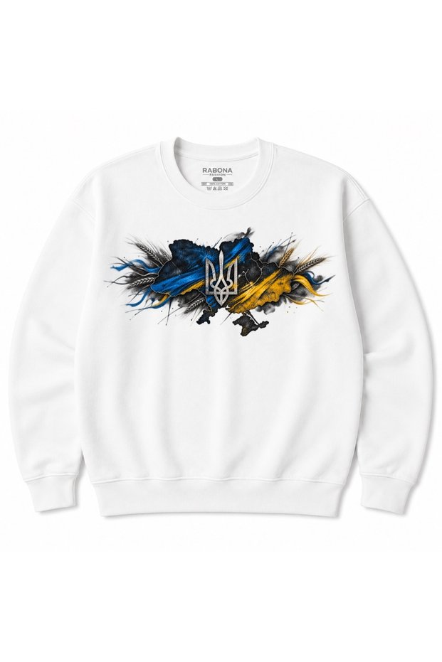 Ukraine Brave Spirit Trident & Eagle Graphic Sweatshirt