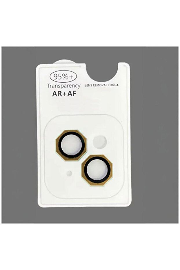 iPhone 14 Compatible Kl20 Corner Camera Lens Protection Glass Gold