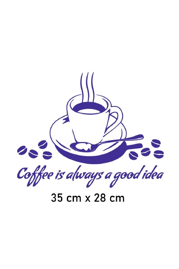 ملصق فينيل لجدار المطبخ من COFFEE مقاس 35 سم × 28 سم عالي الجودة