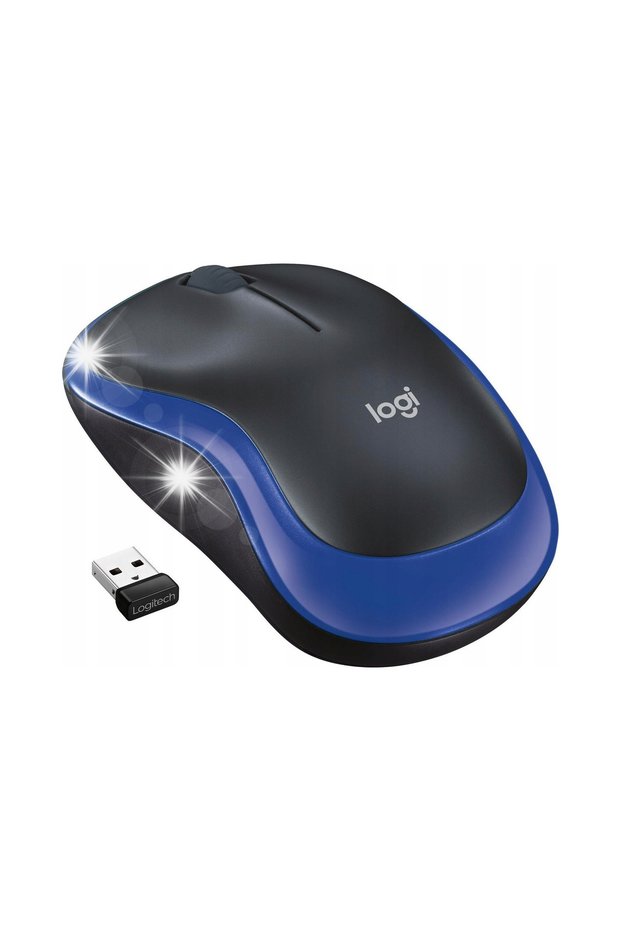 Mouse wireless M185 optic albastru