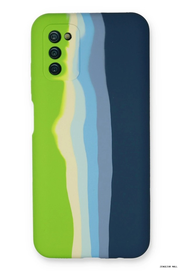 Zngzrmll Newface Galaxy A03S Case Ebruli Launch Silicone - (210855) Green-Dark Green
