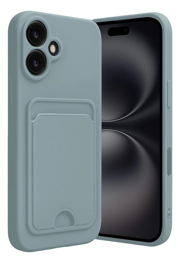 Zngzrmll Newface iPhone 16 Case Kelvin Silicone with Business Card Holder - (221028) Green