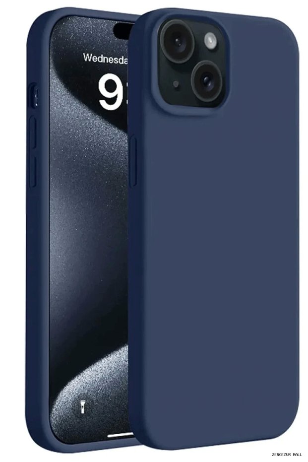 Zngzrmll Newface iPhone 15 Case First Silicone (222132) - Navy Blue