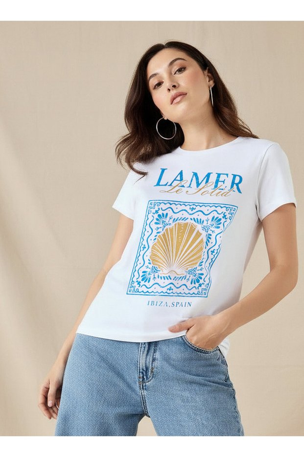 Cotton T-shirt with Print