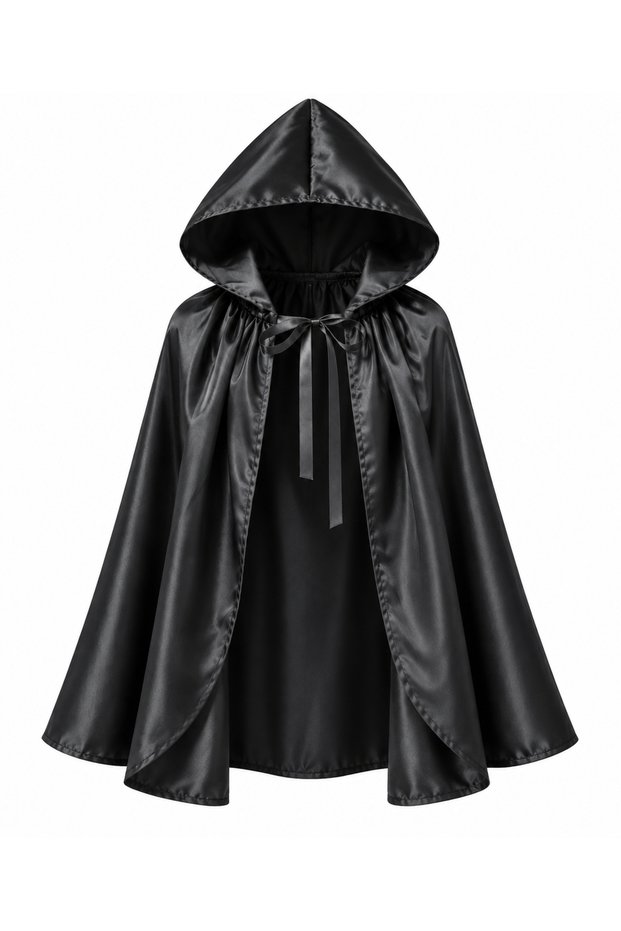 Hooded Black Cloak 70 cm Halloween Halloween Party Costume