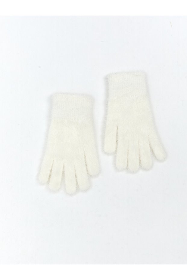 Alita City with a Difference in Color, Lcw Accessories Ecru Knitwear Plain Women's Gloves