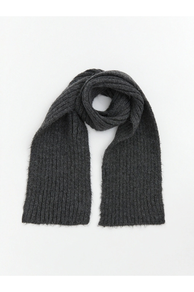 Anthracite Basic Boy's Knitwear Scarf
