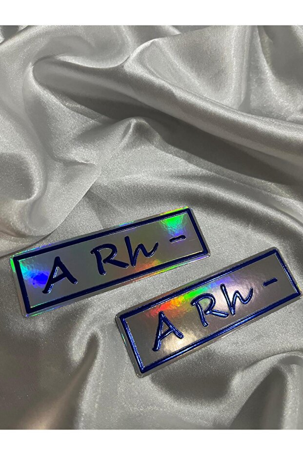 A Rh - Kan Group Logo Embossed Metallized Blue Sticker 2-Pack