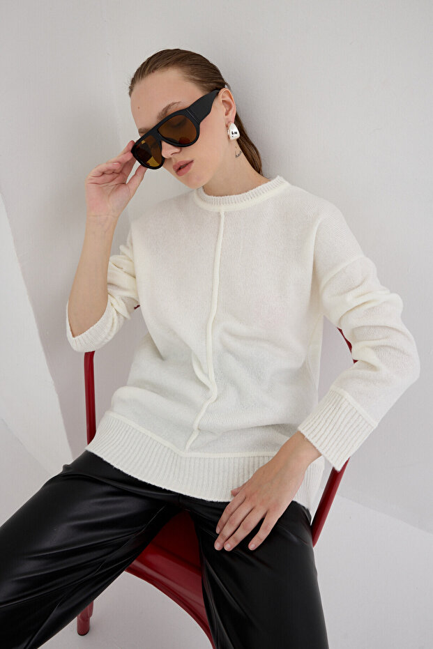 Oversize Crew Neck Women's Sweater