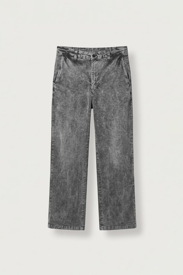 Men's Baggy Corduroy Vintage Washed Trousers Anthracite