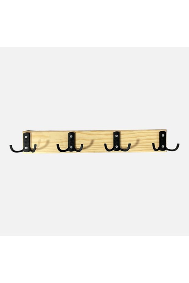 Wooden Hanger with Metal Pins Set of 4