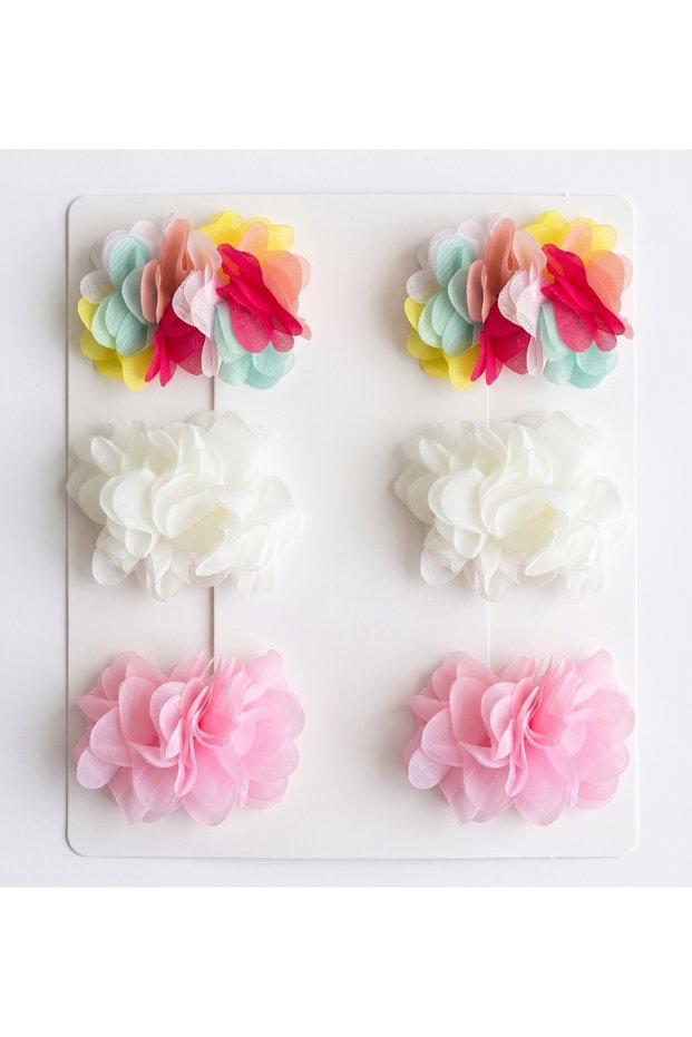 Girl's 3 Sets of 6 Pieces Alligator Clips Frida- Intense Floral Hair Clips