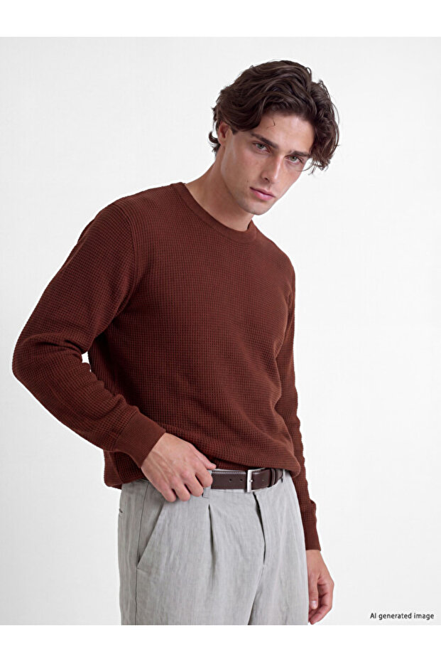 Crew Neck Men's Knitwear Sweater