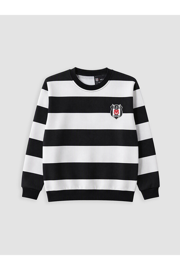 Two Mt Shop Quality Lcw Kids Black Striped Standard & Regular Boys' Sweatshirt