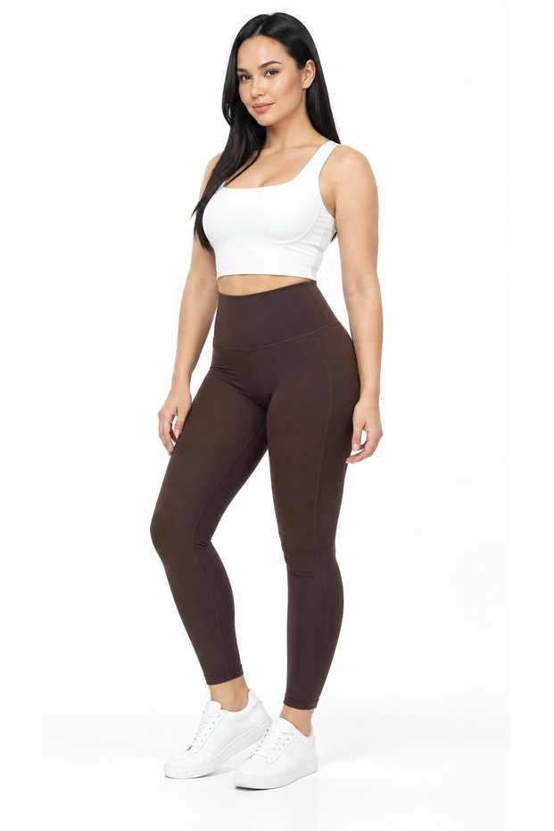 Belize Modal Fabric Push up High Waist Gathering Tights Black