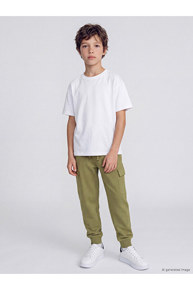Vizyon New Season Green Boys' Cargo Sweatpants