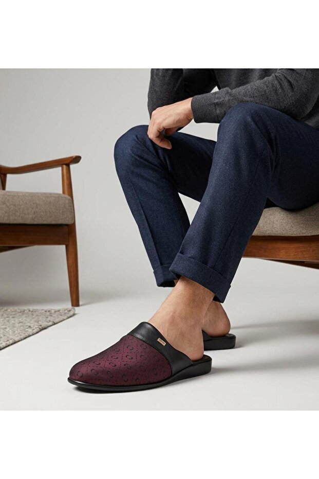 9823-2 Men's Closed-Front Groom's Bohça House Slippers
