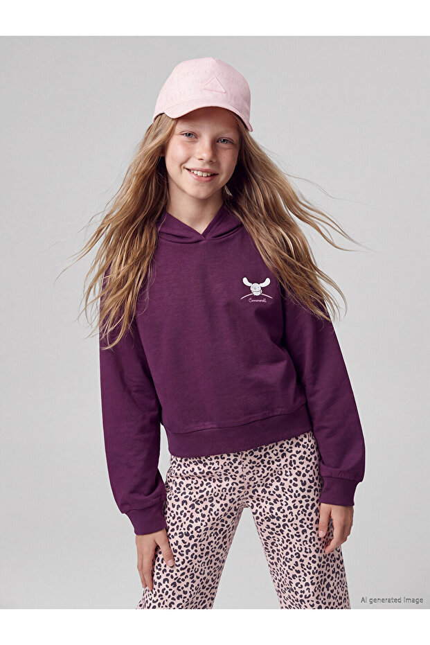 Cinnamoroll Printed Girls' Soft Touch Sweatshirt