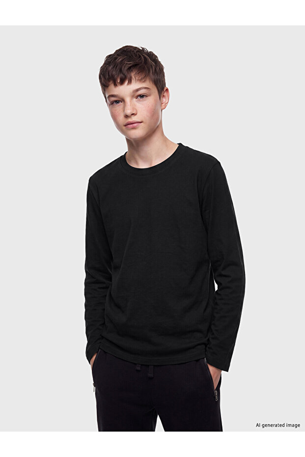 Two Mt Shop Quality Lcw Kids Black Basic Boys' T-Shirt