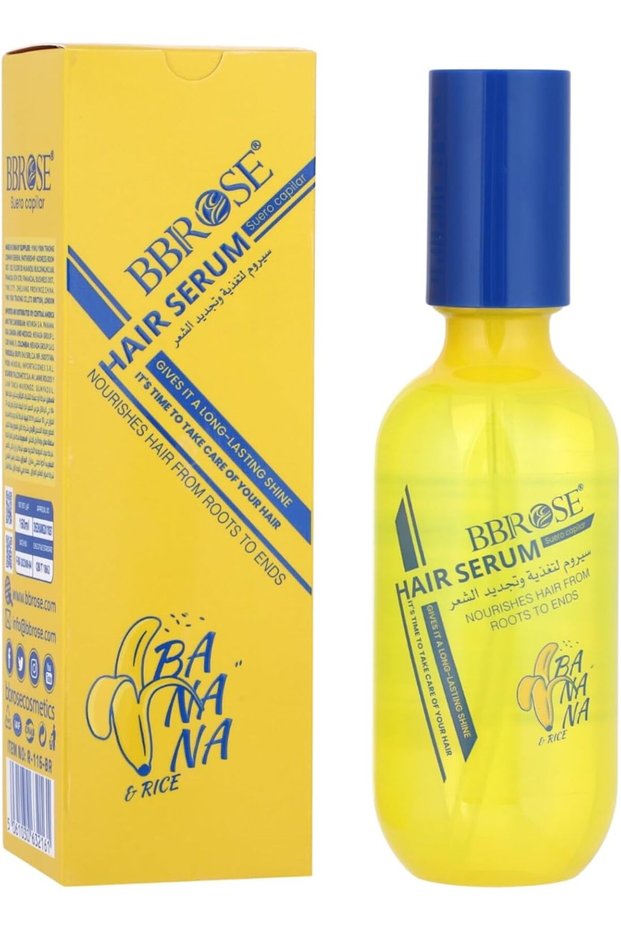 Banana Hair Serum Hydrating & Smoothing Formula for a Shiny, Frizz-Free Appearance Lightweight Leave-In for Dry or Dull-Looking Hair 160ml