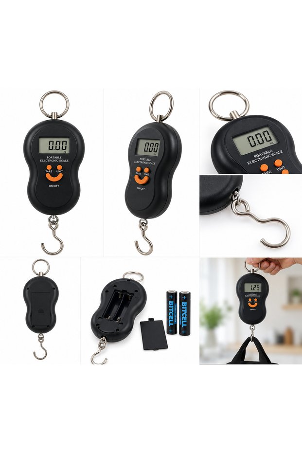 Portable electronic scale with hook