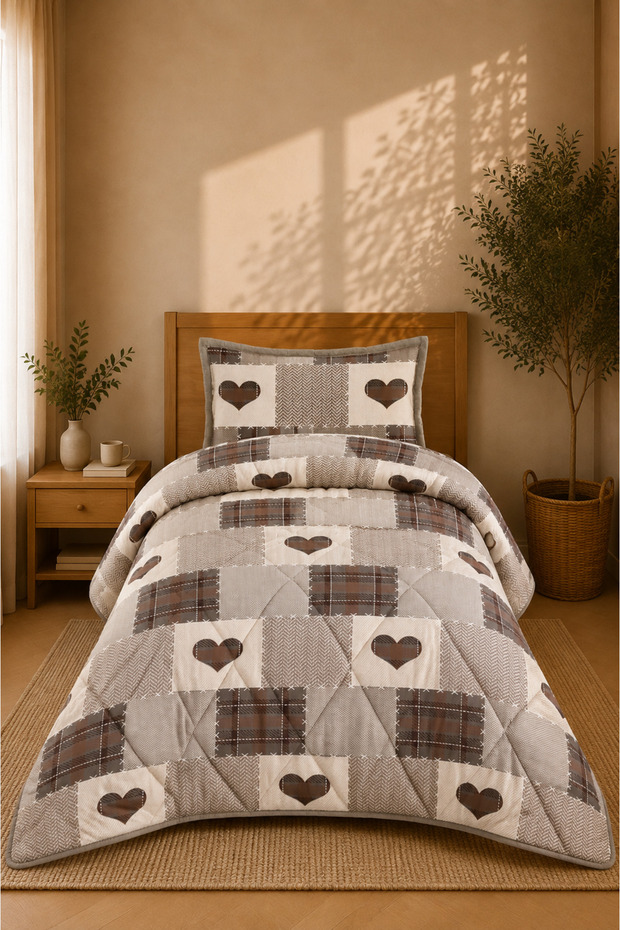 Merinos Single Comforter Quilt Set | 160X240 cm | Soft Textured, Plump and Comfortable