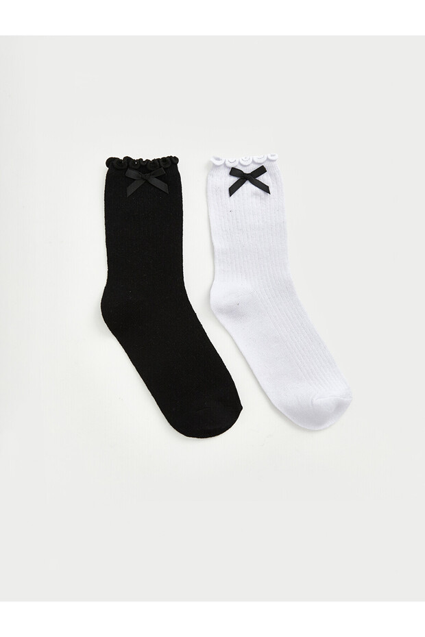 Two Mt Shop Quality Lcw Dream Ecru Plain 2-Pack Women's Socks