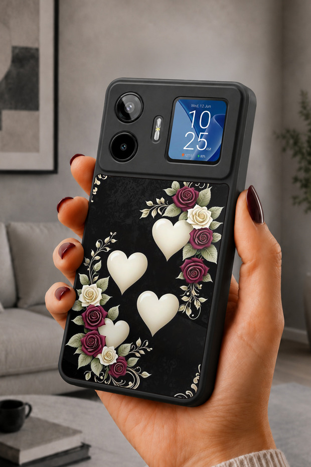 Gm 26 Pro Compatible Printed, Matte Black, Soft Silicone, Protective, Shock Absorbing Cover, Case