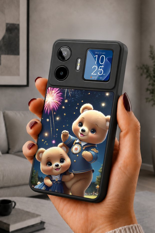 غطاء حماية متوافق مع GM 26 Pro، مطبوع، أسود غير لامع، سيليكون ناعم، واقي، غطاء ممتص للصدمات، حافظة