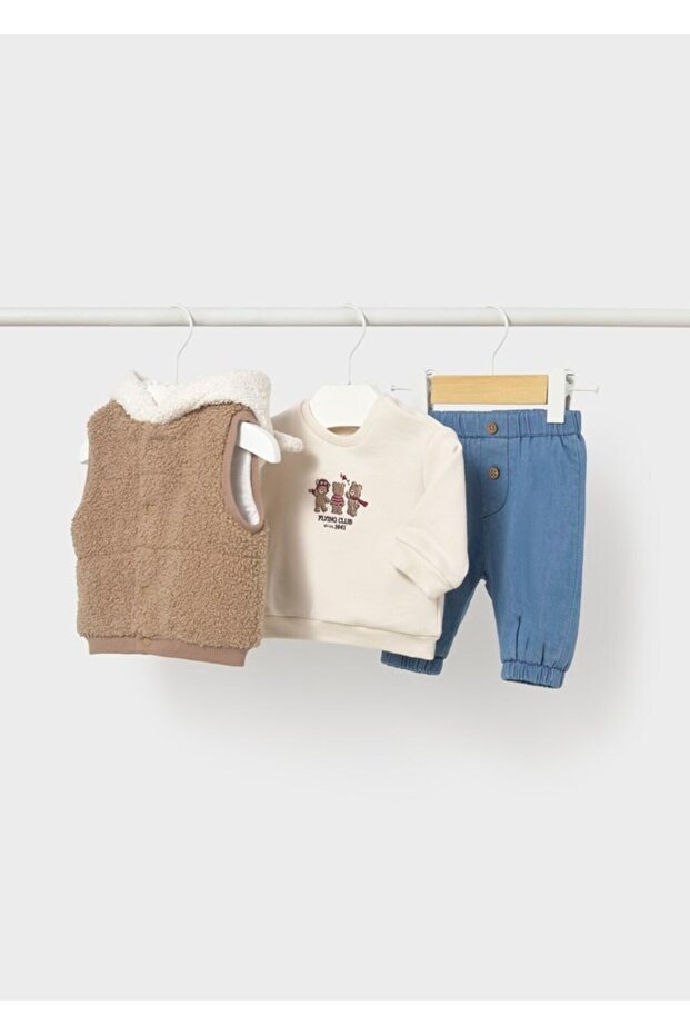 Baby Boy Pants and Vest Set Yellow