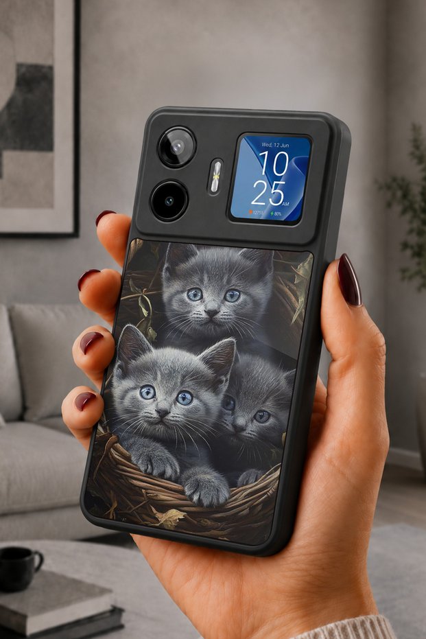 Gm 26 Pro Compatible Printed, Matte Black, Soft Silicone, Protective, Shock Absorbing Cover, Case