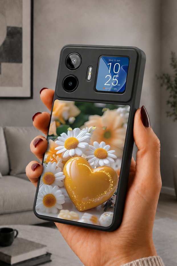 Gm 26 Pro Compatible Printed, Matte Black, Soft Silicone, Protective, Shock Absorbing Cover, Case