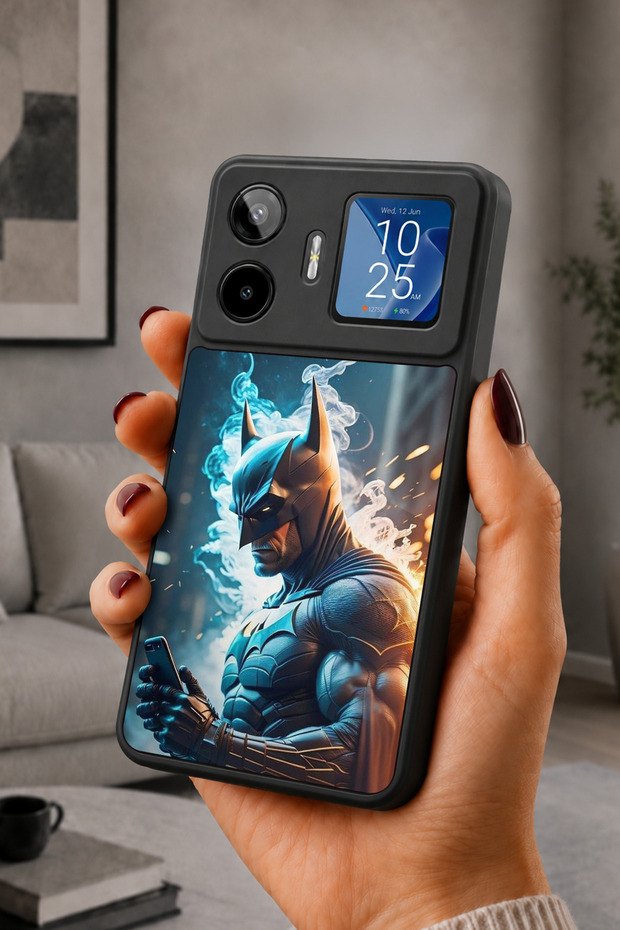 Gm 26 Pro Compatible Printed, Matte Black, Soft Silicone, Protective, Shock Absorbing Cover, Case