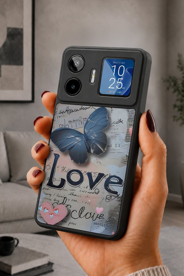 Gm 26 Pro Compatible Printed, Matte Black, Soft Silicone, Protective, Shock Absorbing Cover, Case