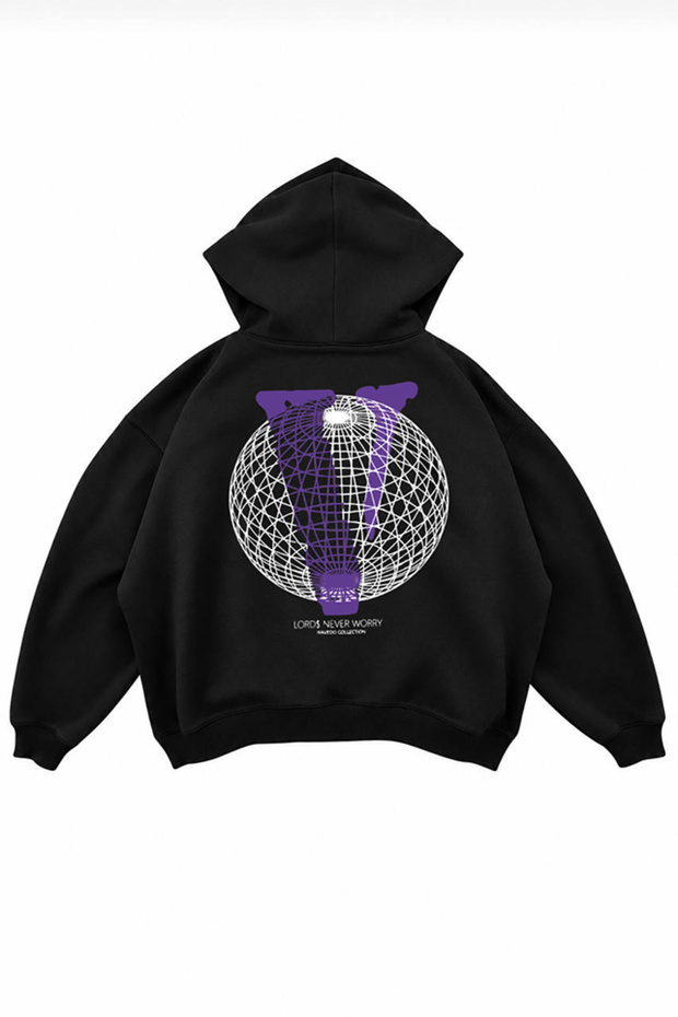 Asap Vlone Printed Oversize Hoodie Hooded Sweatshirt