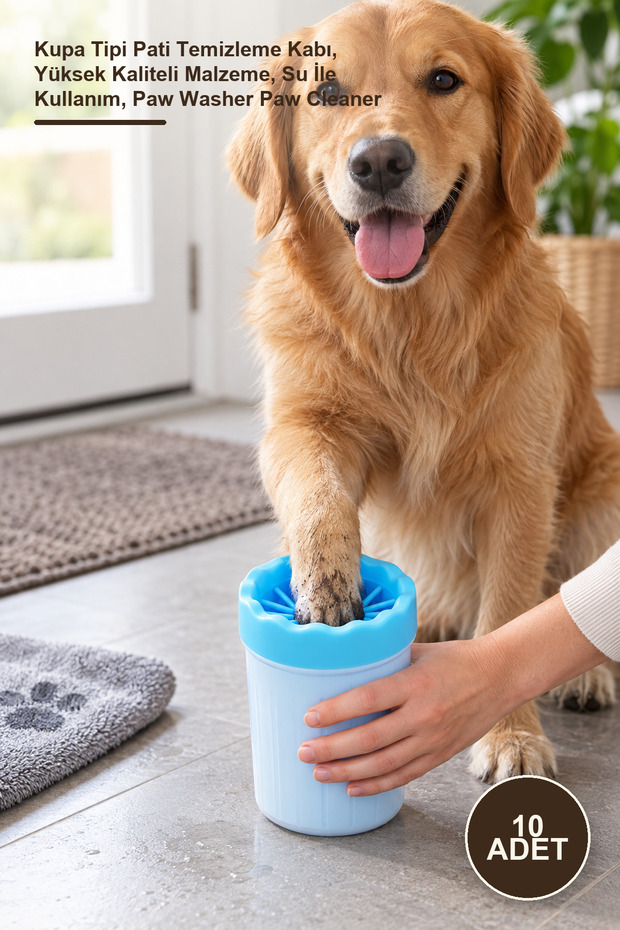 10 Pieces Soft Gentle Dog Paw Washing Apparatus – Mug Type Paw Cleaning Container, High-Quality Material, Use with Water, Paw Washer Paw Cleaner
