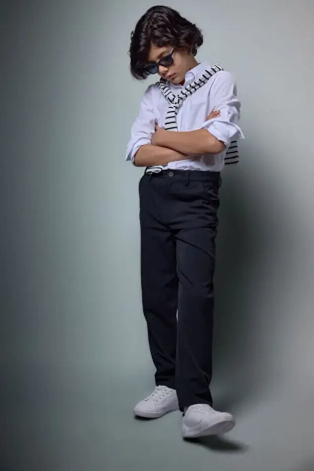 Boy's Canvas Trousers G3836A8/Bk27