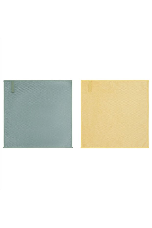 Pepprig Microfiber Cloth, Green-Yellow, 28X28 cm
