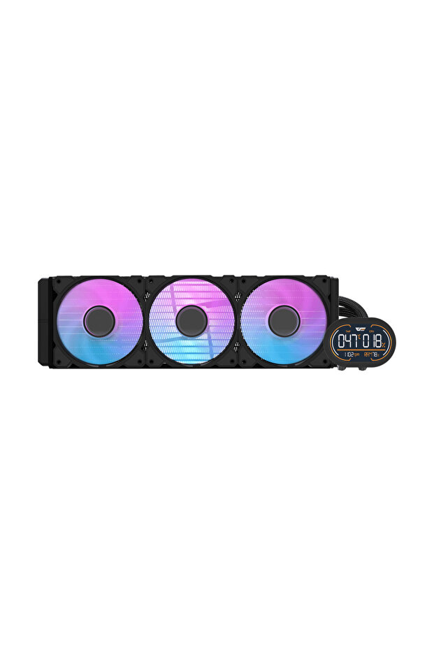 DH360D 360mm ARGB Liquid Cooler,3 Pre Installed Fans,Magnetic Digital Display,2000RPM,Intel 1700/AMD AM5
