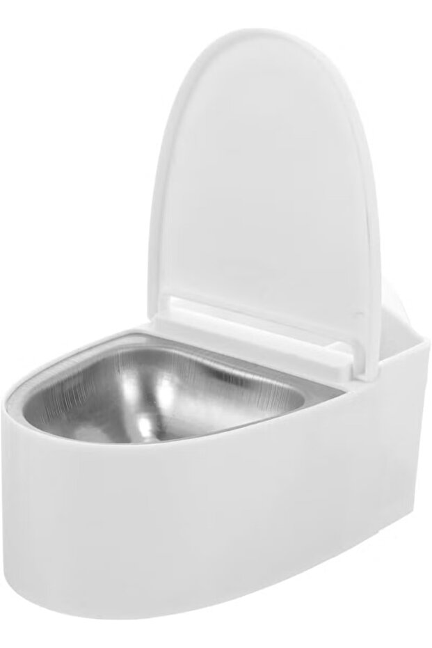 Creative Wall-Mounted Toilet Ashtray with Lid & Metal Liner