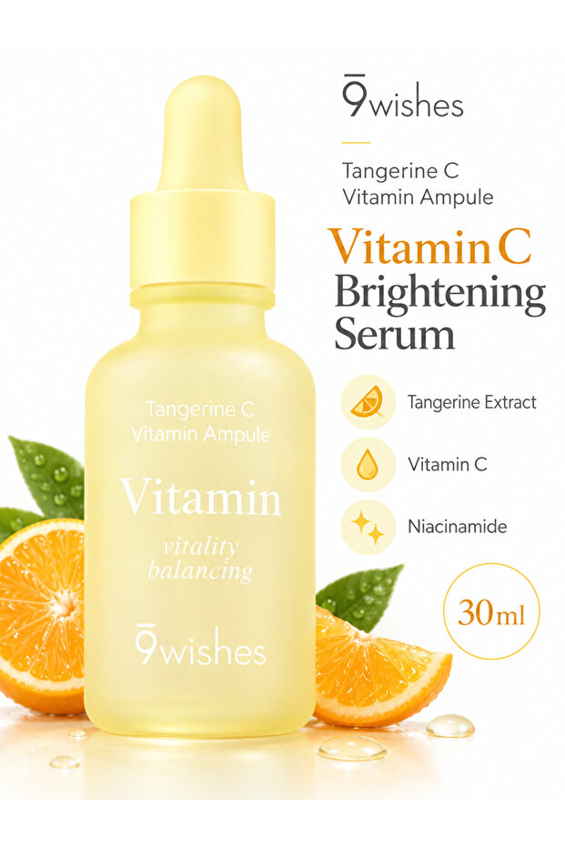 Vitamin C Face Serum | 30ml Tangerine C Ampule | Niacinamide Brightening Serum | Korean Skincare for Radiant Balanced Skin