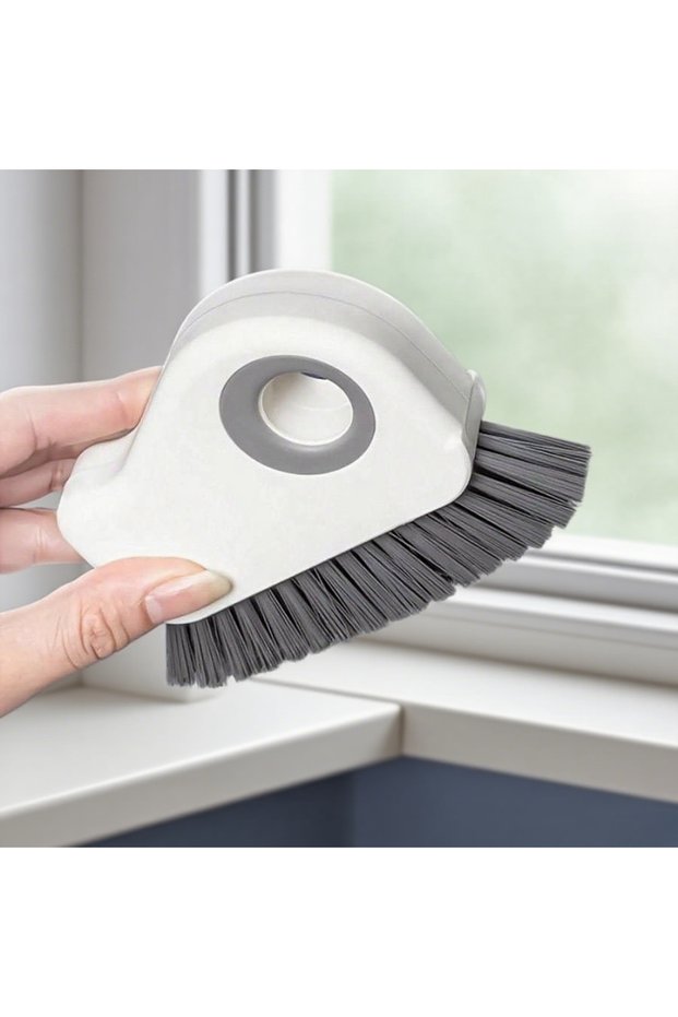 1pc Grey 1pc 2 in 1 Window Groove Cleaning Brush Door Groove Cleaning Tool Sliding Door Track Floor