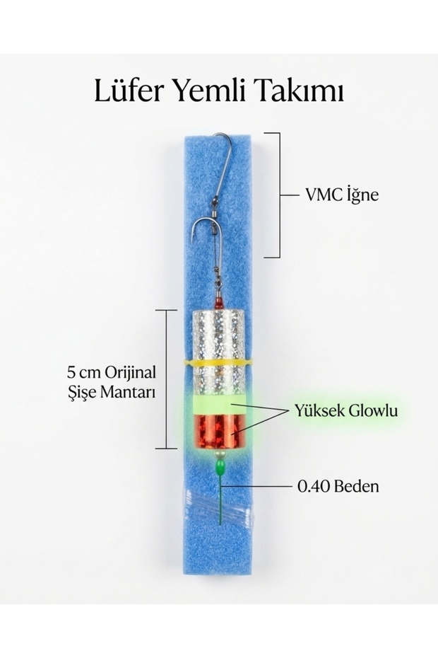 Jdm Lure Set of 2 – 5 cm with Bottle Corks, Needles, Size 0.40