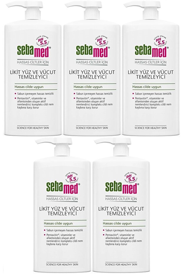 Face and Body Cleansing Liquid 750 ml (Set of 5)