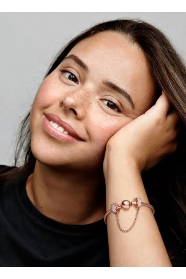 Rose Gold Snake Chain Charm Bracelet - Non-Tarnish Steel Anti-Allergic Women's Bracelet