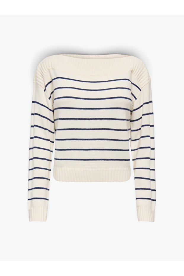 Onlkatia Ls Boatneck Cc Knt Women's Gray Sweater - 15374823