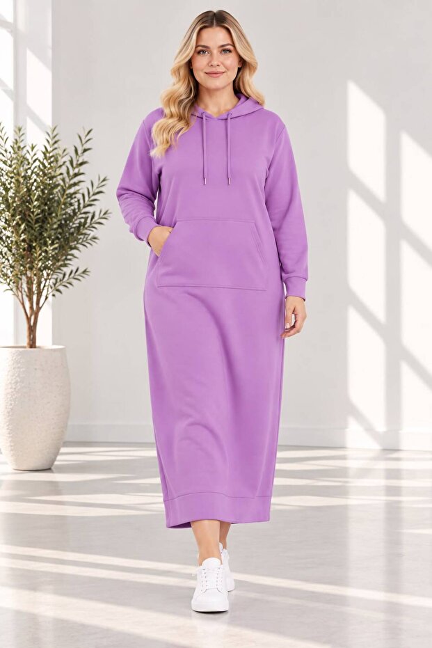 Women's Plus Size Hooded Dress